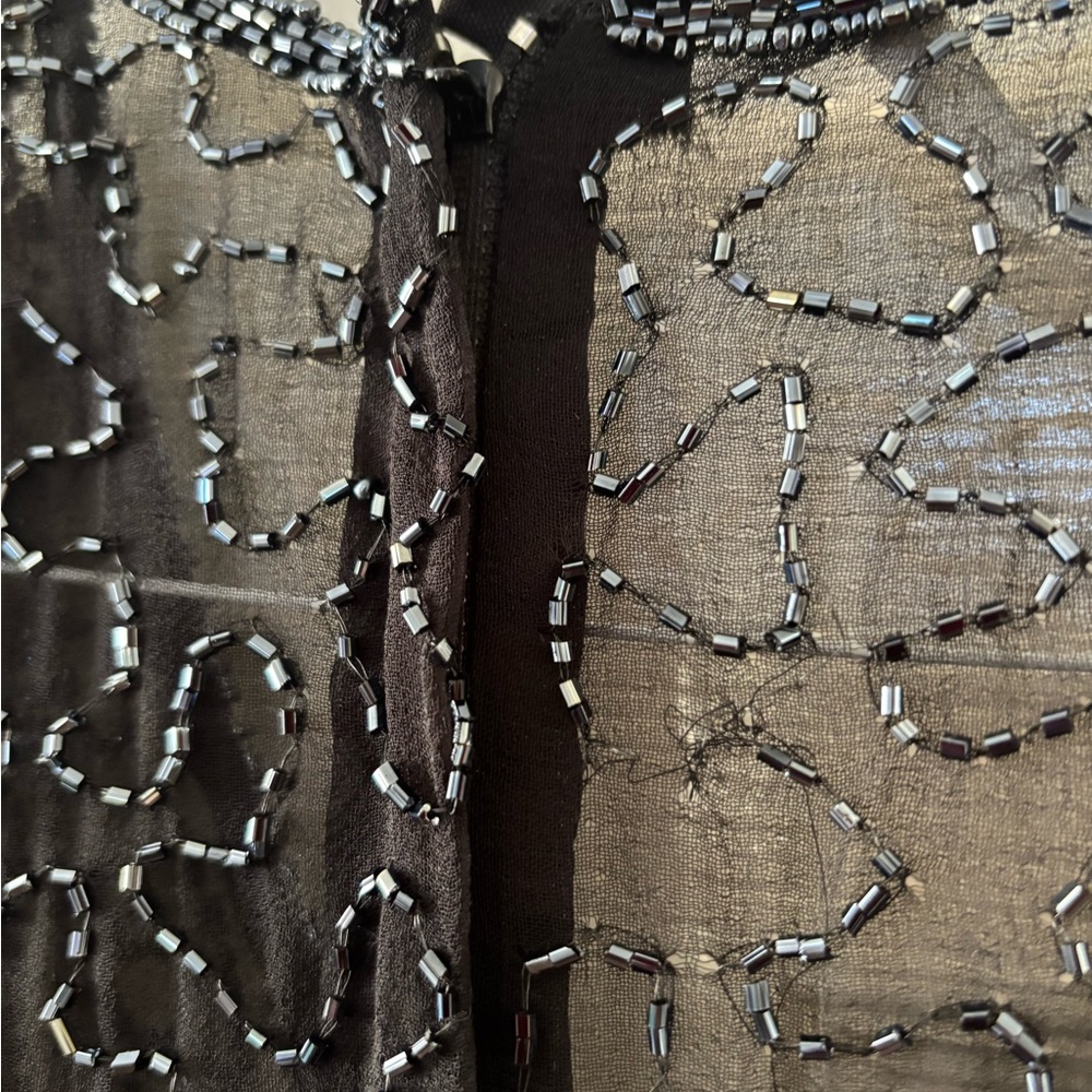 Black Sequin Embellished Blouse - image 6